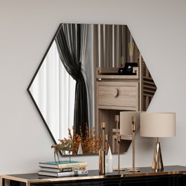 Hanah Home Espejo Hexagonal Zeo - Black